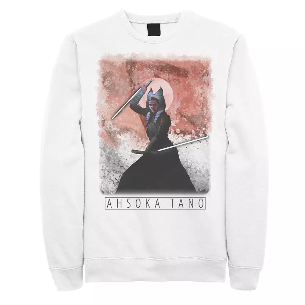 Men's Star Wars The Mandalorian Ahsoka Tano Watercolor Poster Sweatshirt,  Product Image