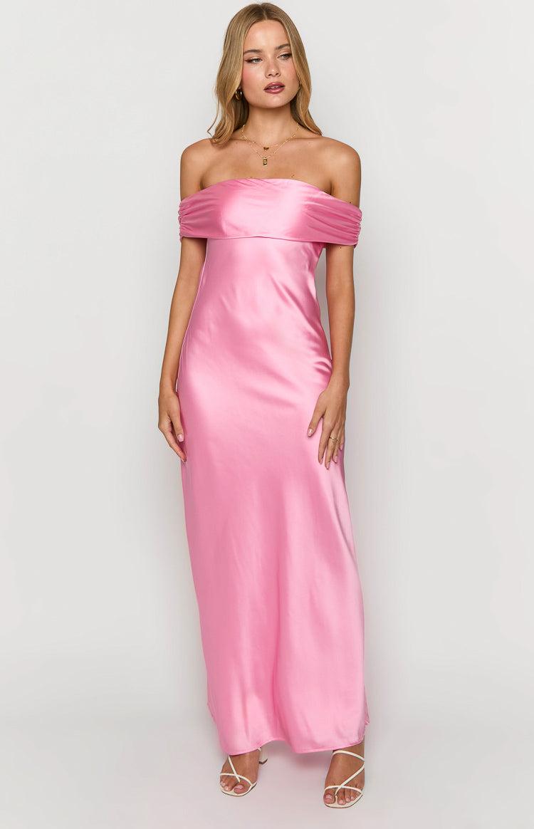 Seraphina Pink Off The Shoulder Maxi Dress Baby Product Image