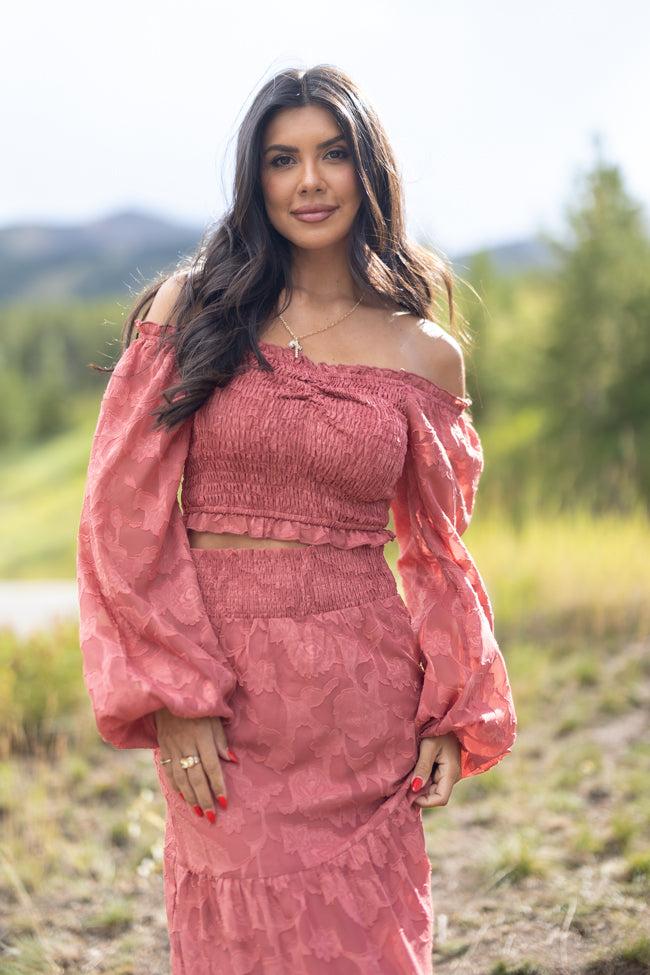 Top Of The World Terracotta Long Sleeve Top FINAL SALE Product Image