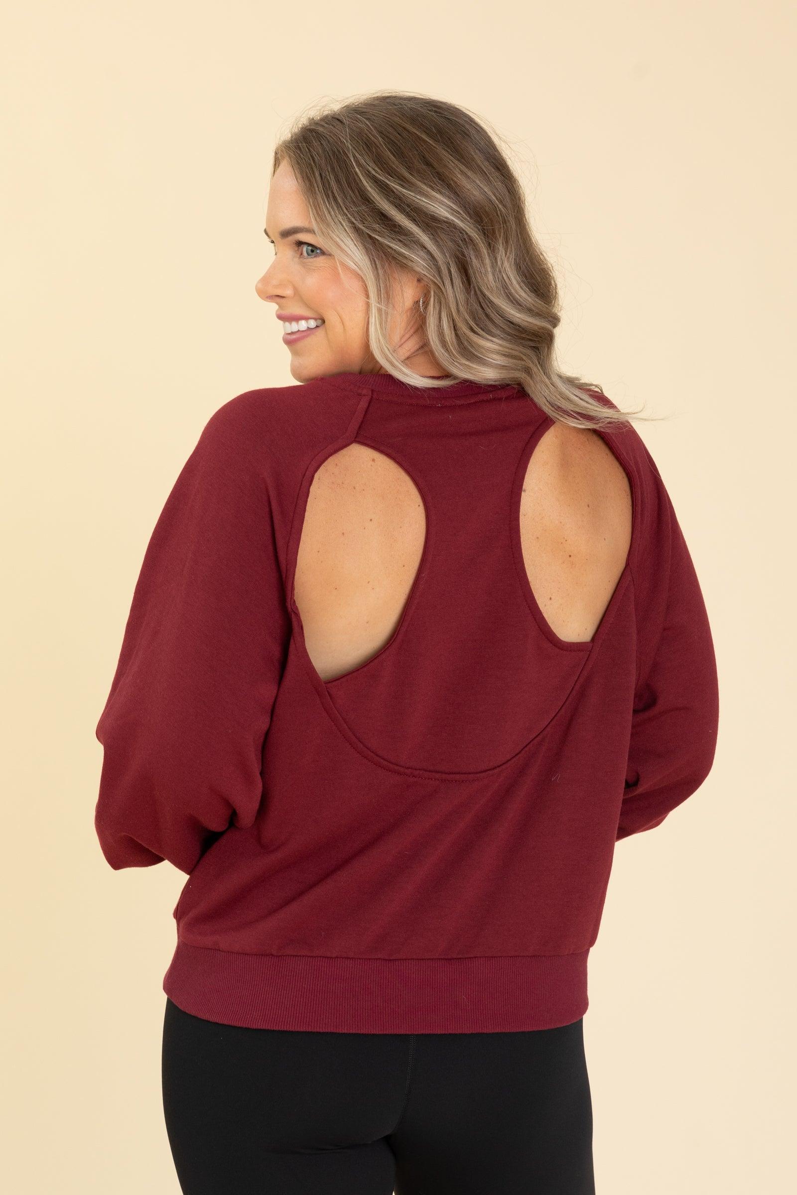 Knit Sweatshirt With Cut Out Back Product Image