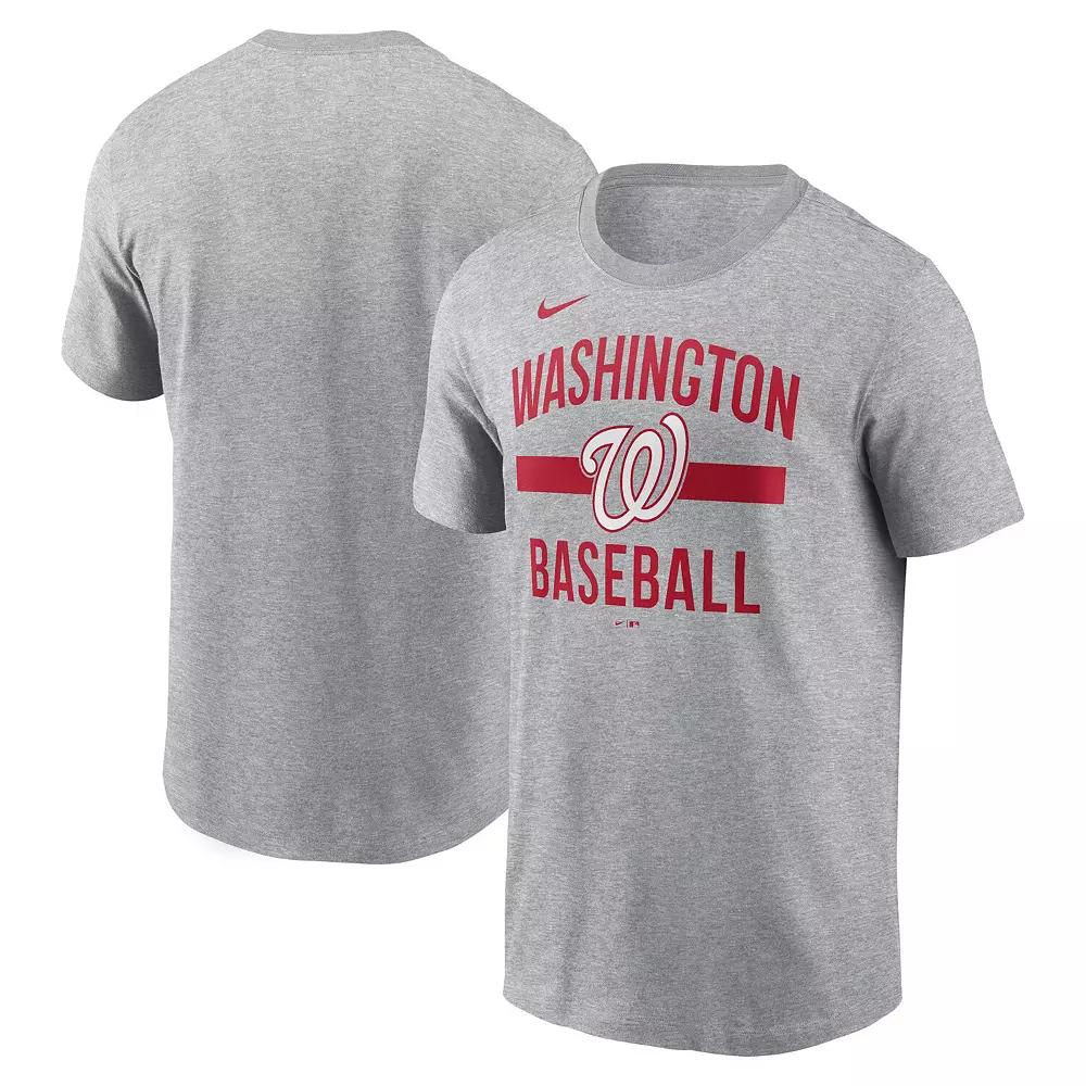 Men's Nike Heather Gray Washington Nationals Arched T-Shirt,  Product Image