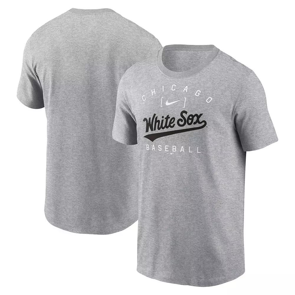 Men's Nike Heather Gray Chicago White Sox Home Team Athletic Arch T-Shirt,  Product Image