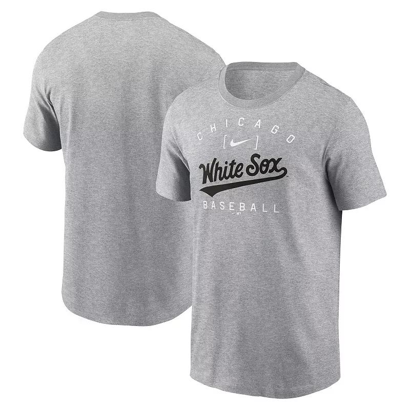 Men's Nike Heather Gray Chicago White Sox Home Team Athletic Arch T-Shirt,  Product Image