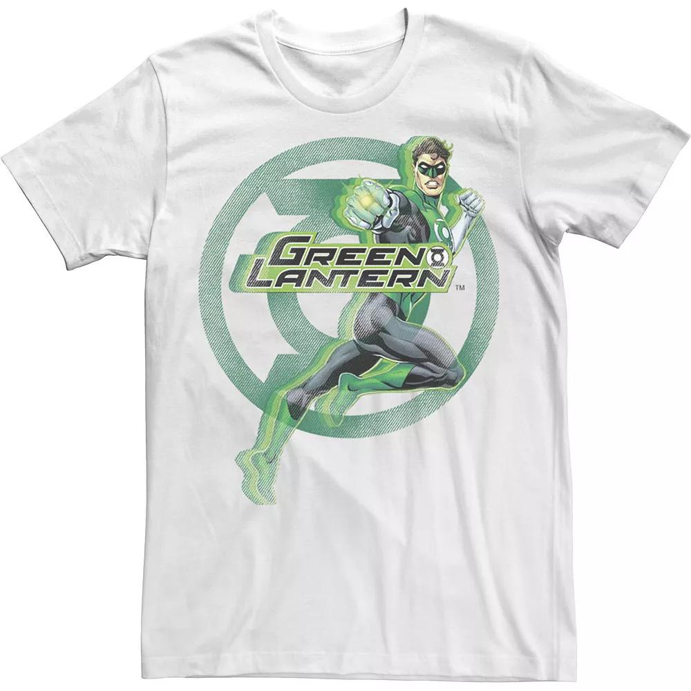 Men's DC Comics Green Lantern Action Pose Logo Tee, Size: XL, White Product Image