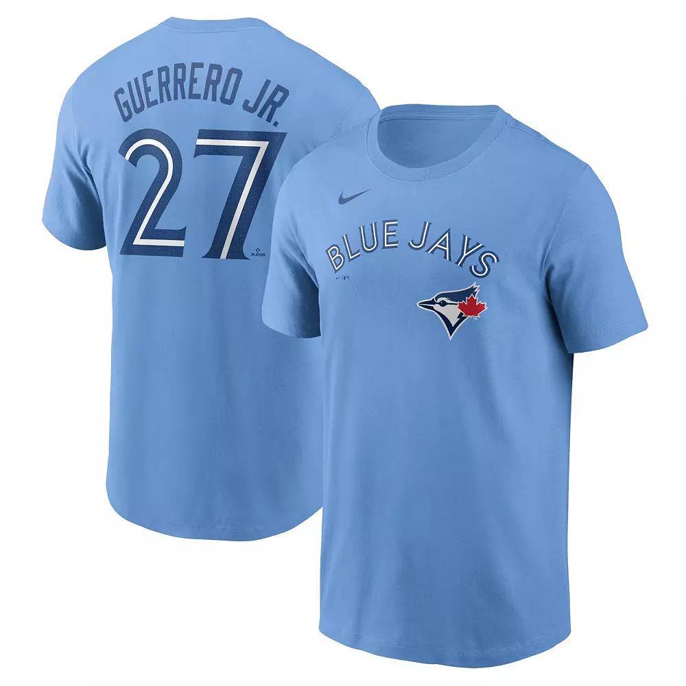 Men's Nike Vladimir Guerrero Jr. Powder Blue Toronto Blue Jays Fuse Name & Number T-Shirt,  Product Image