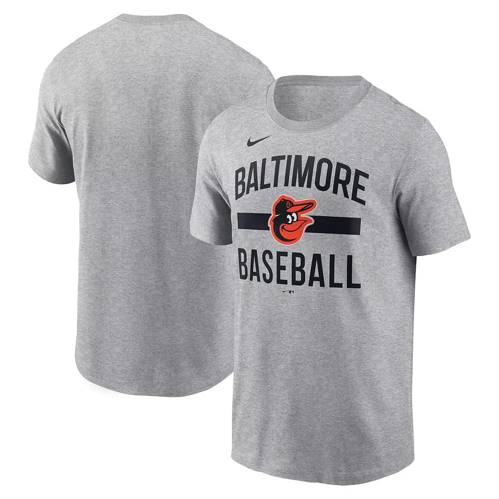 Men's Nike Heather Gray Cleveland Guardians Arched T-Shirt,  Product Image