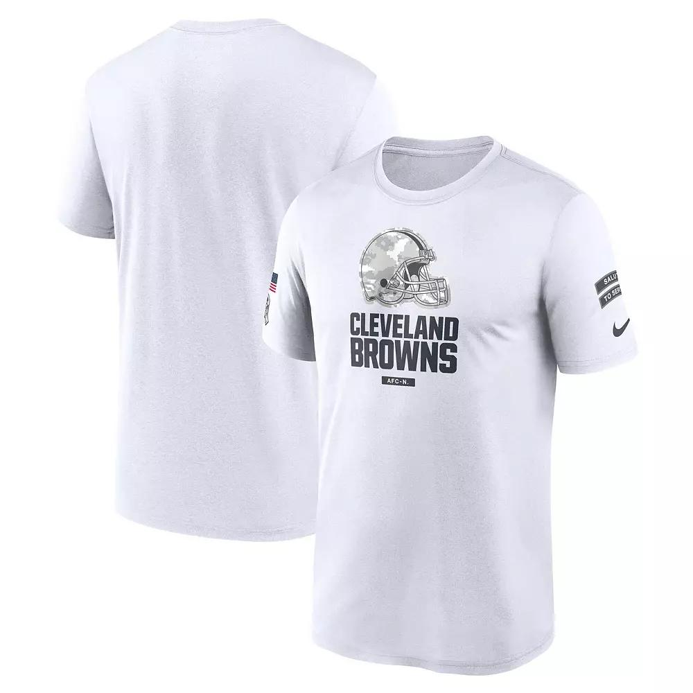 Men's Nike White Cleveland Browns 2024 Salute To Service Legend Performance T-Shirt,  Product Image