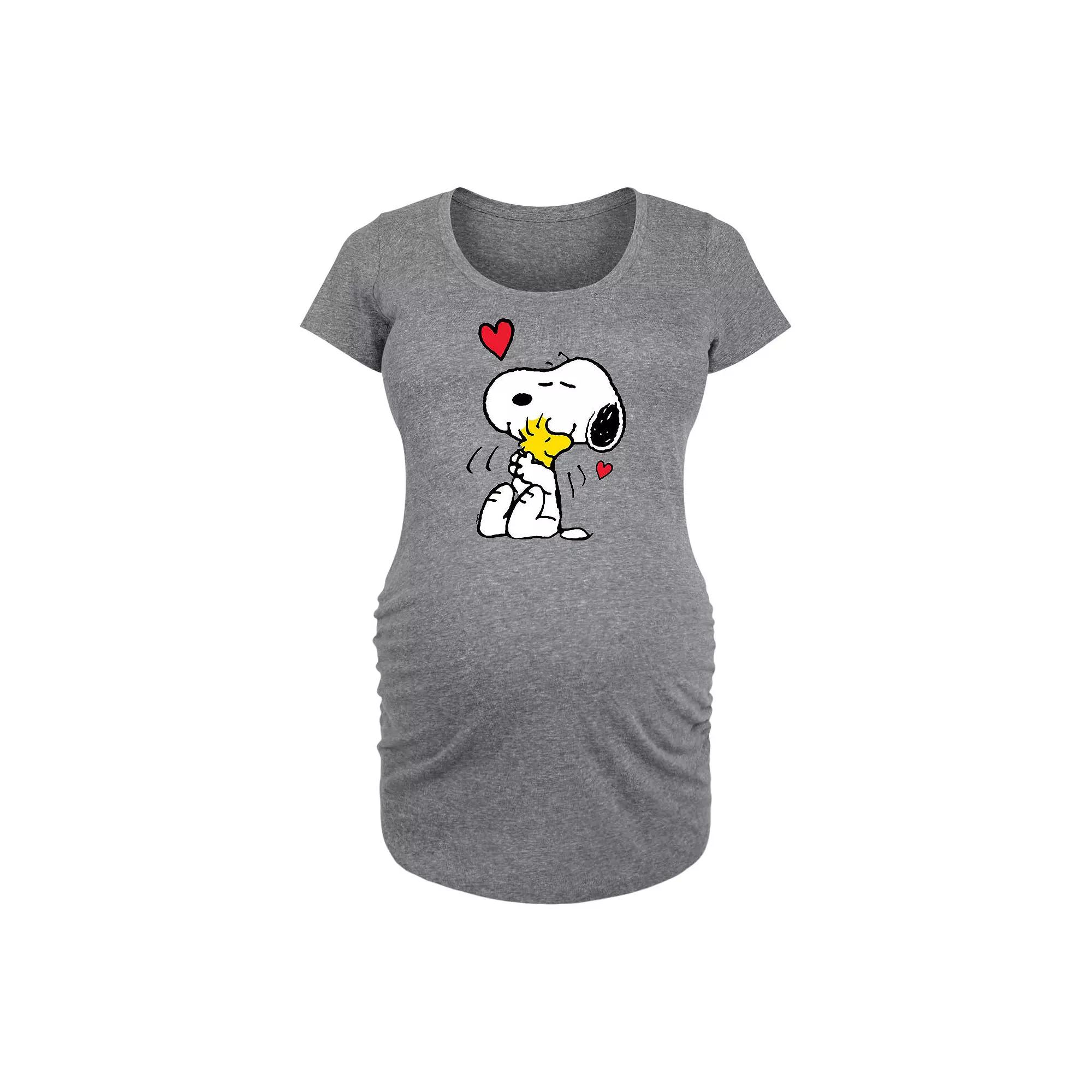 Maternity Peanuts Snoopy Lots Of Love Art Graphic Tee, Women's,  Product Image