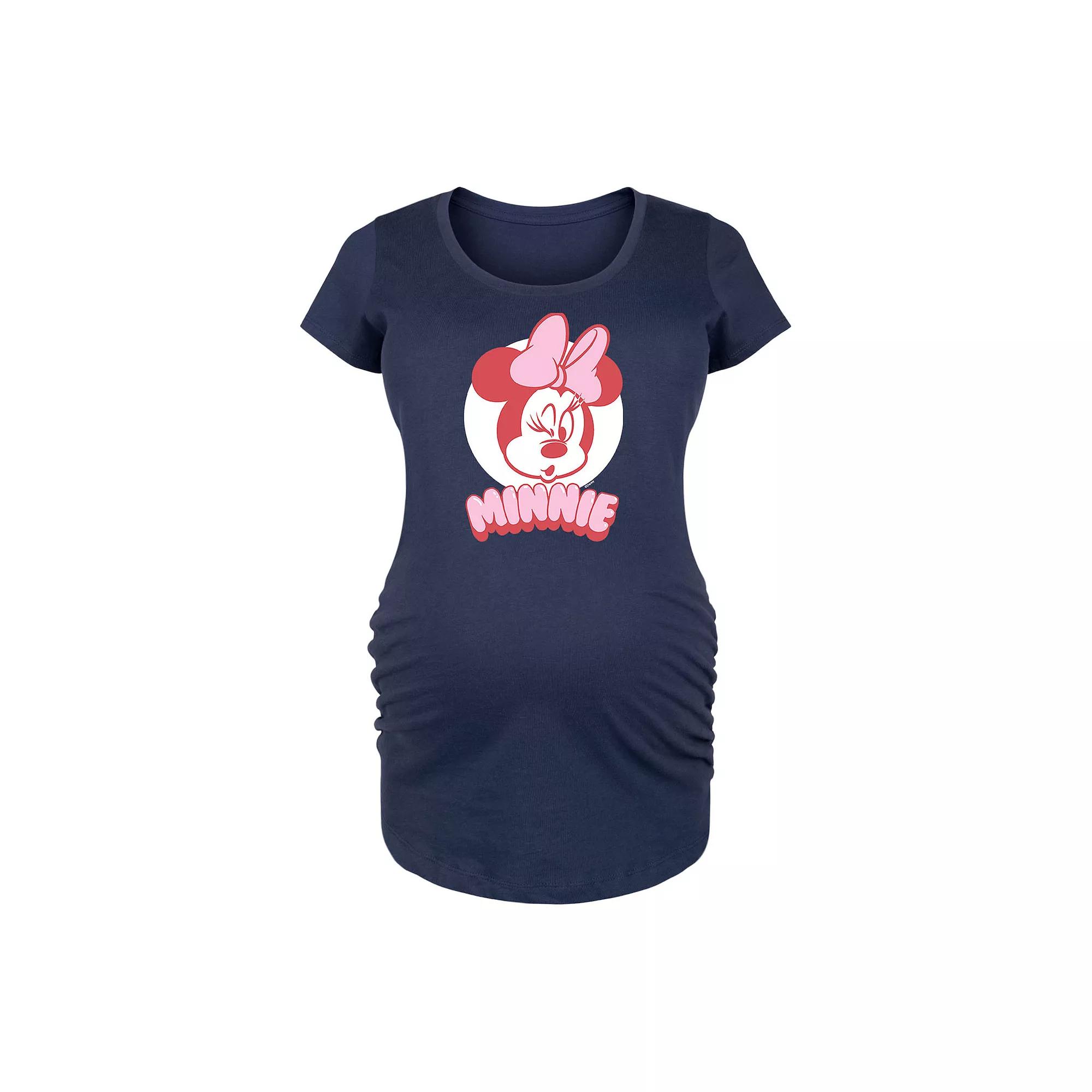 Disney's Minnie Mouse Maternity Pink Graphic Tee, Women's,  Product Image