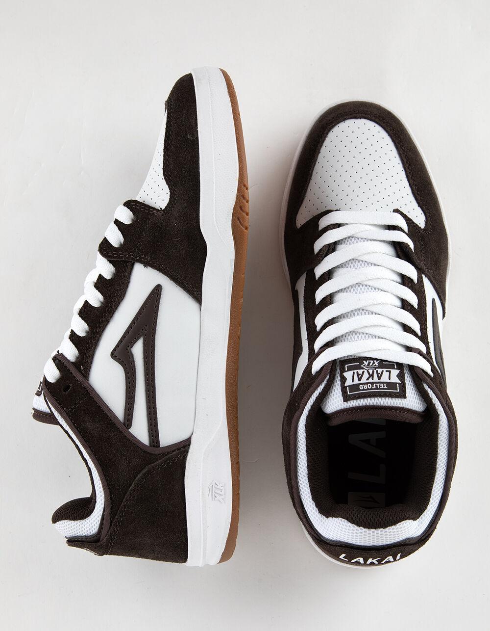 LAKAI Telford Low Mens Shoes - white brown Product Image