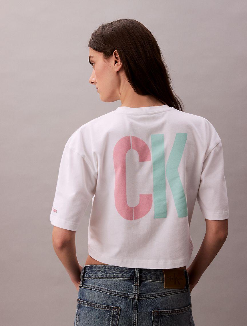 Marc Hundley Pride Viva Love Cropped Relaxed T-Shirt Product Image