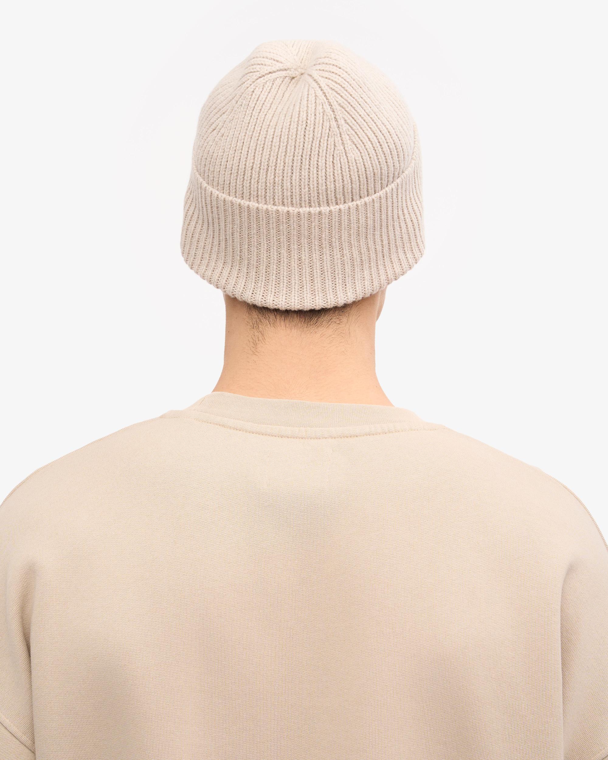 Merino Wool Beanie - Ivory White Product Image