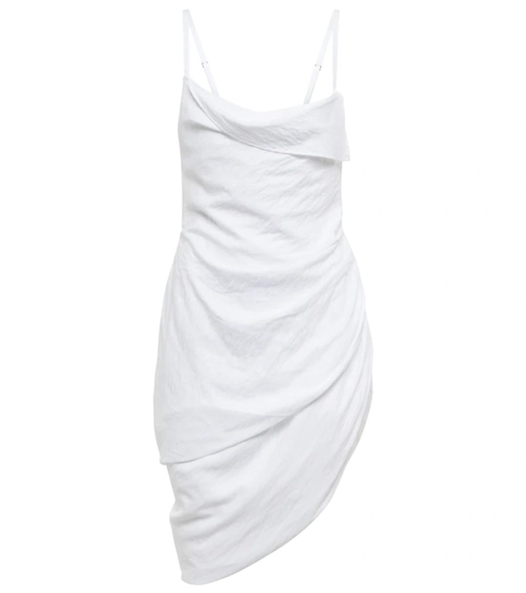 JACQUEMUS La Robe Saudade Long Viscose Blend Dress In White Product Image