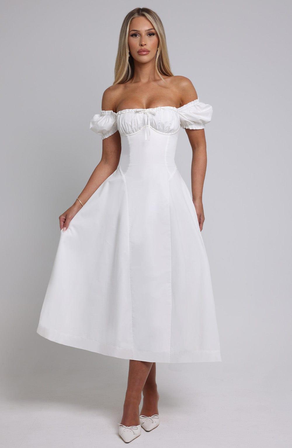 Elora Midi Dress - Ivory Product Image