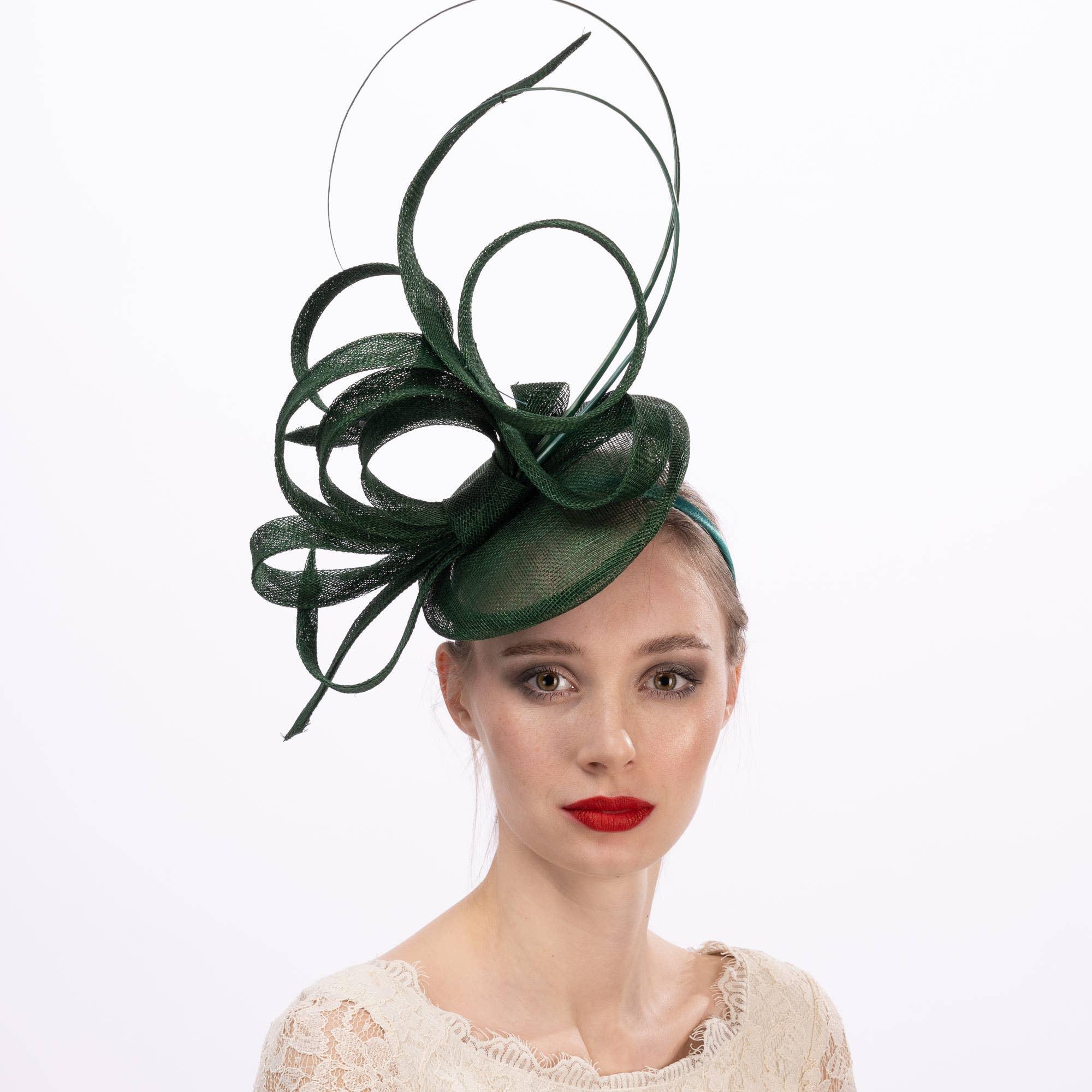 Sinamay Fascinator Headband, Ribbon 3D Design Product Image