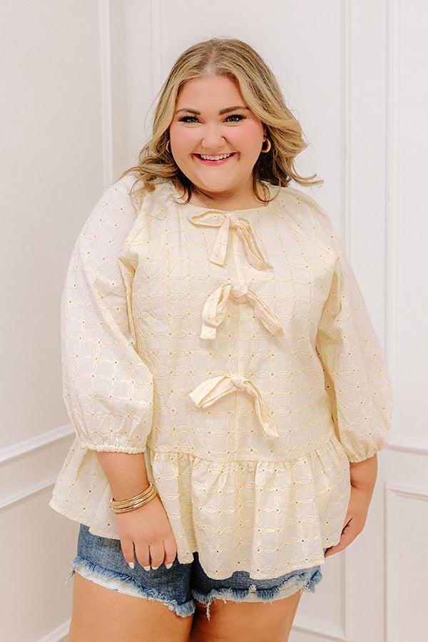Buttercup Charm Eyelet Top Curves Product Image