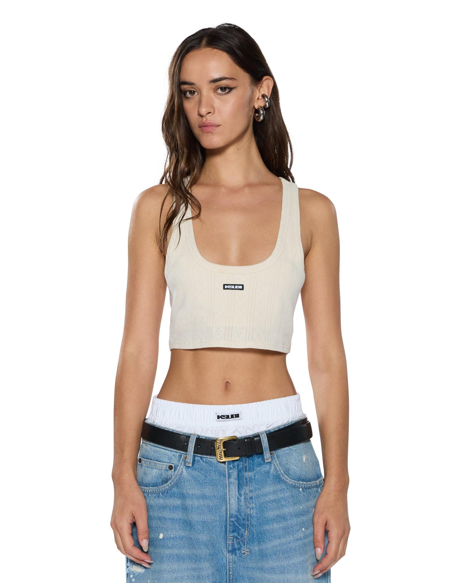 SOTT ORIGIN CROP TANK CREAM Female Product Image