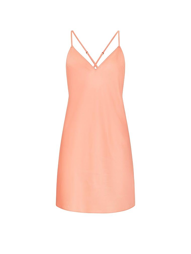 Satin Open-Back Slip Dress Product Image