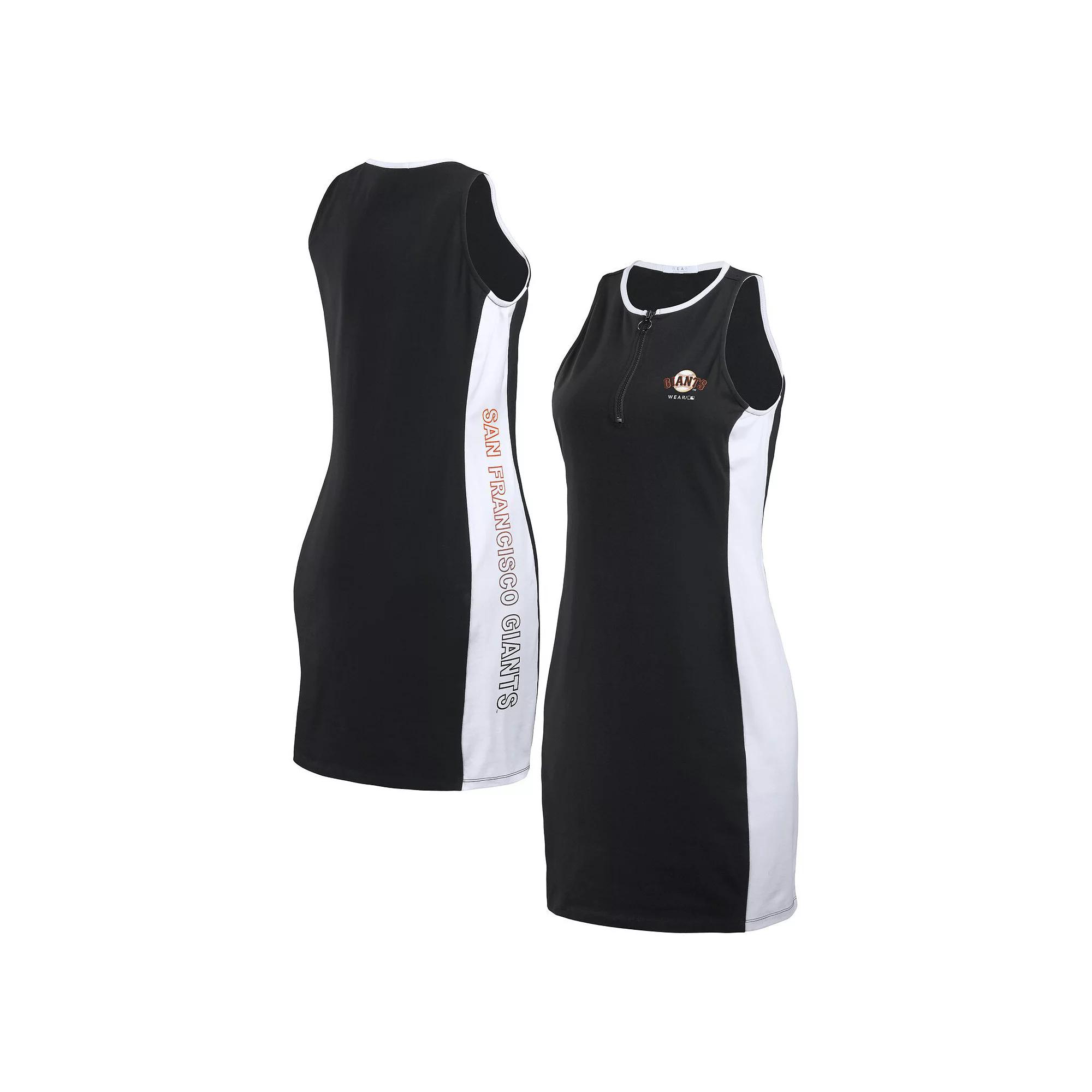 Women's WEAR by Erin Andrews Black Miami Dolphins Bodyframing Tank Dress,  Product Image