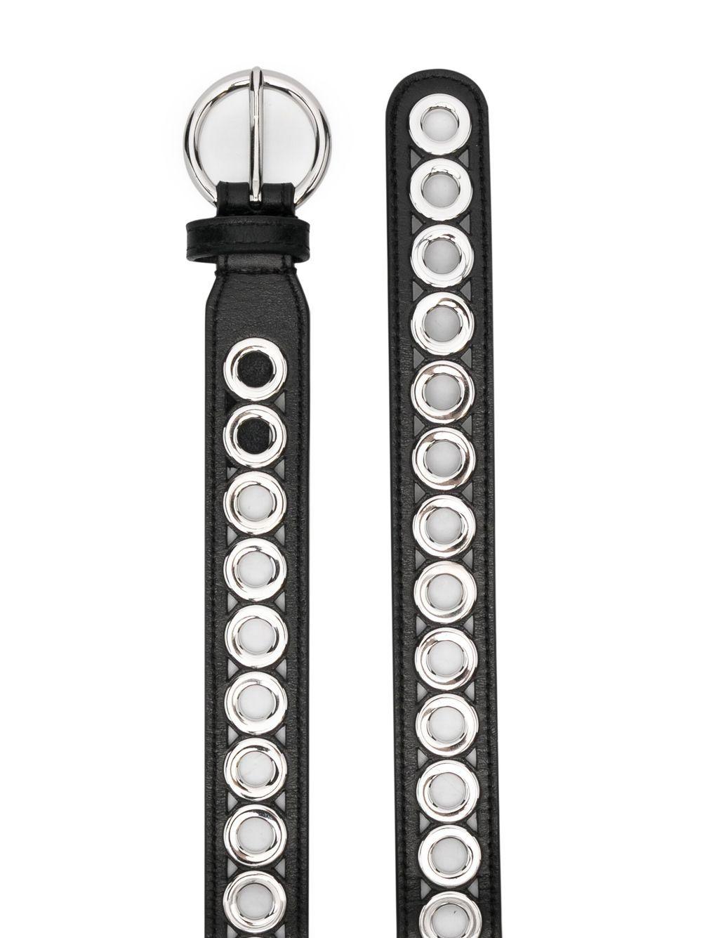 eyelet-detail leather belt Product Image