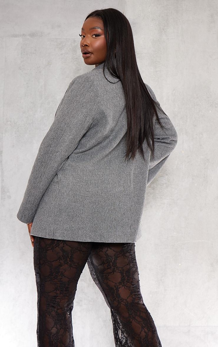 Plus Grey Tailored Oversized Blazer Product Image