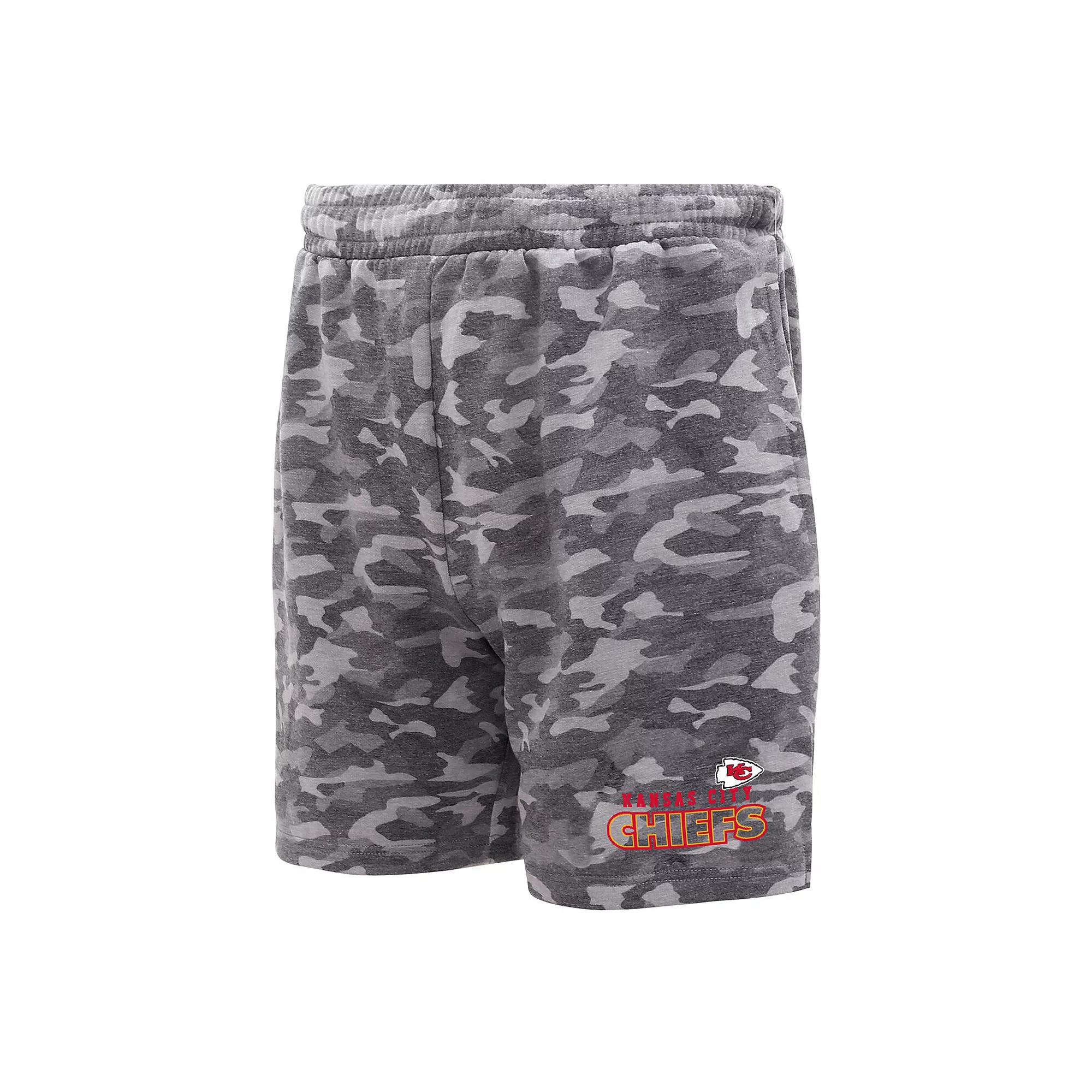 Men's Concepts Sport Charcoal Kansas City Chiefs Biscayne Camo Shorts,  Product Image