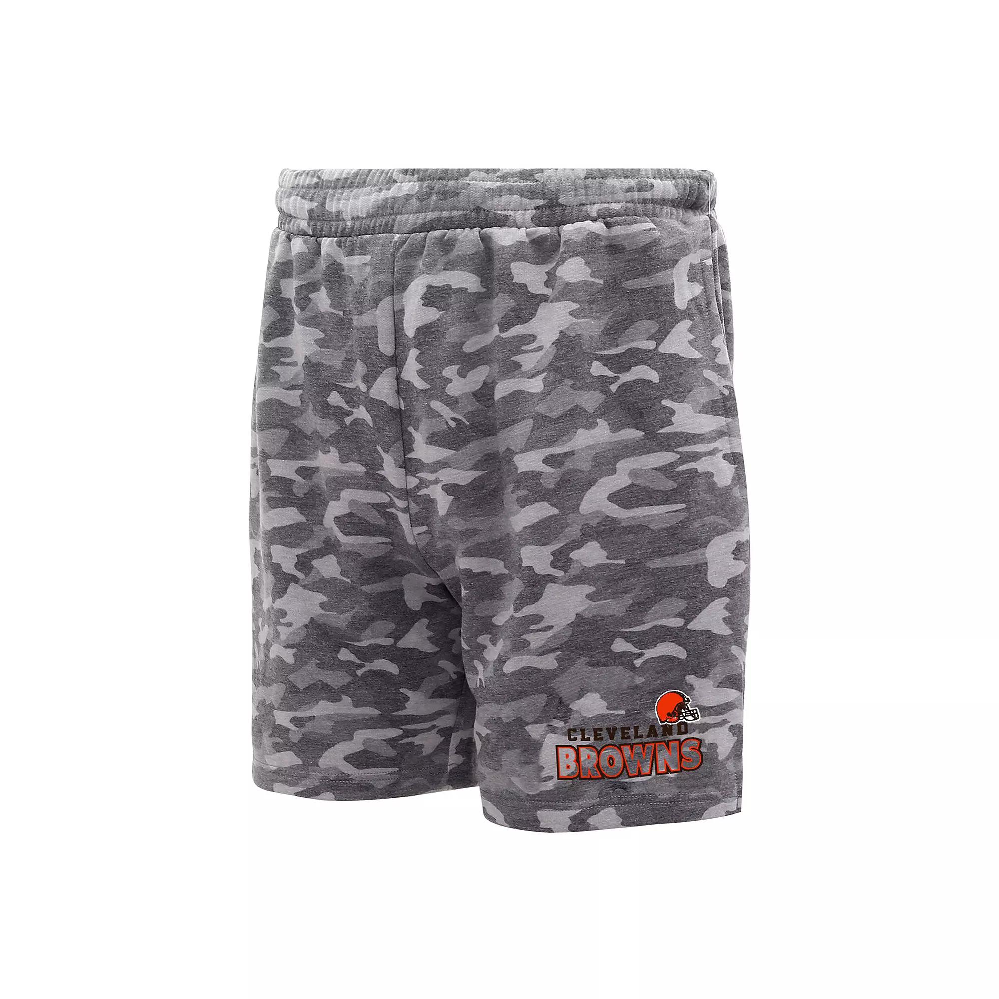 Men's Concepts Sport Charcoal Cleveland Browns Biscayne Camo Shorts,  Product Image
