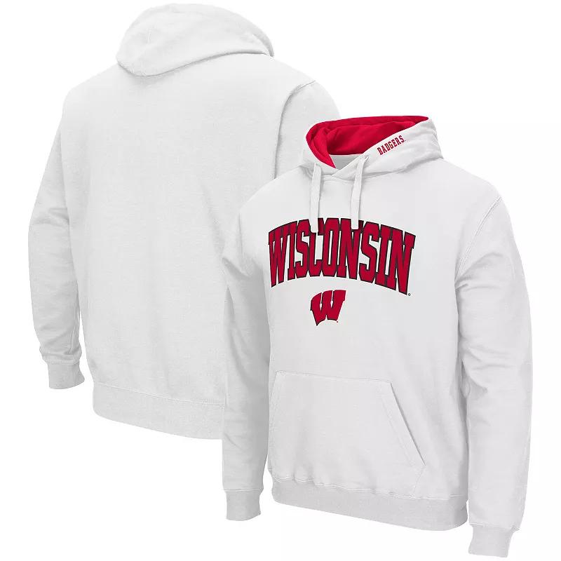 Men's Colosseum White Maryland Terrapins Arch & Logo 3.0 Pullover Hoodie,  Product Image