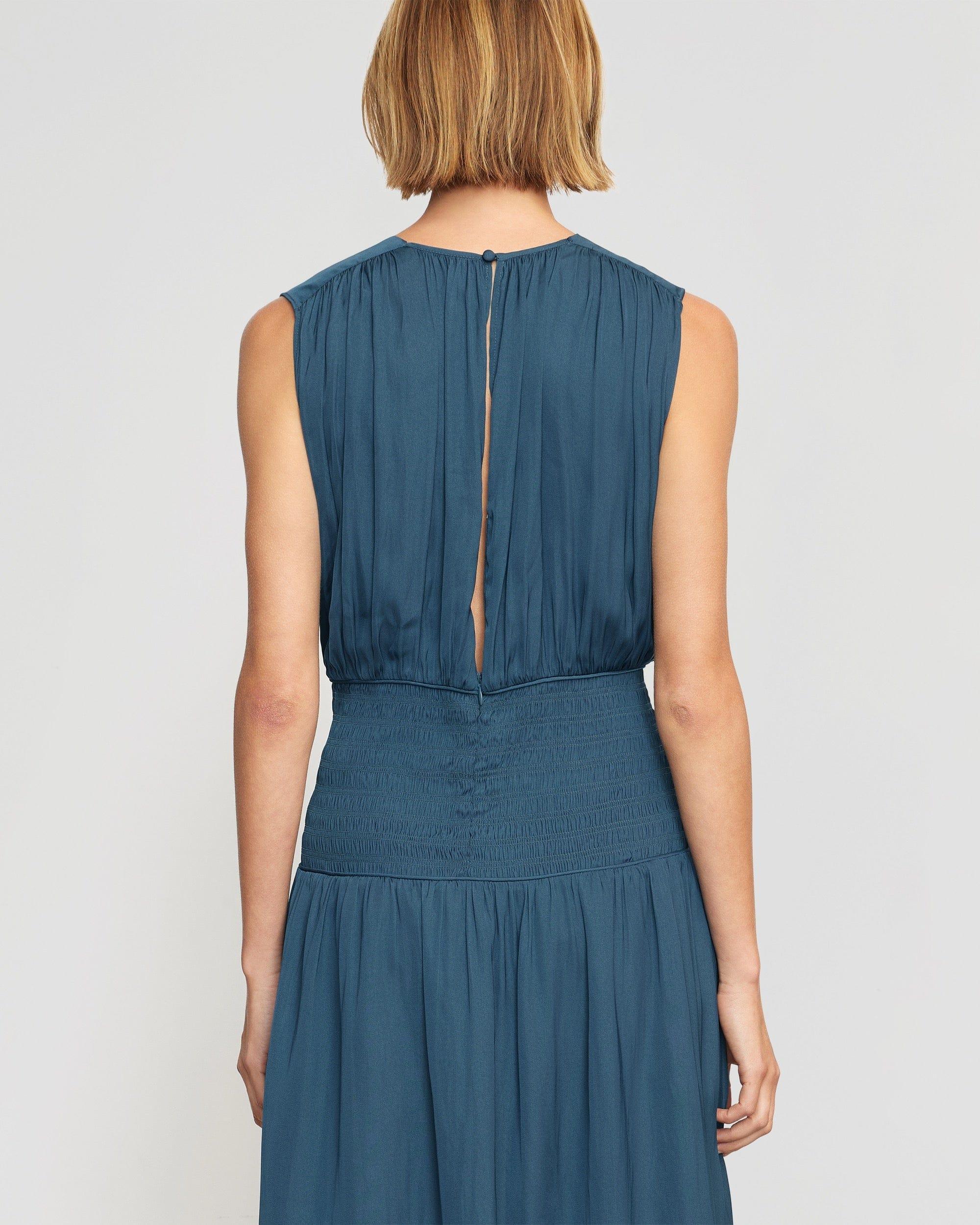 Lyla Smocked-Waist Plisse Dress Product Image