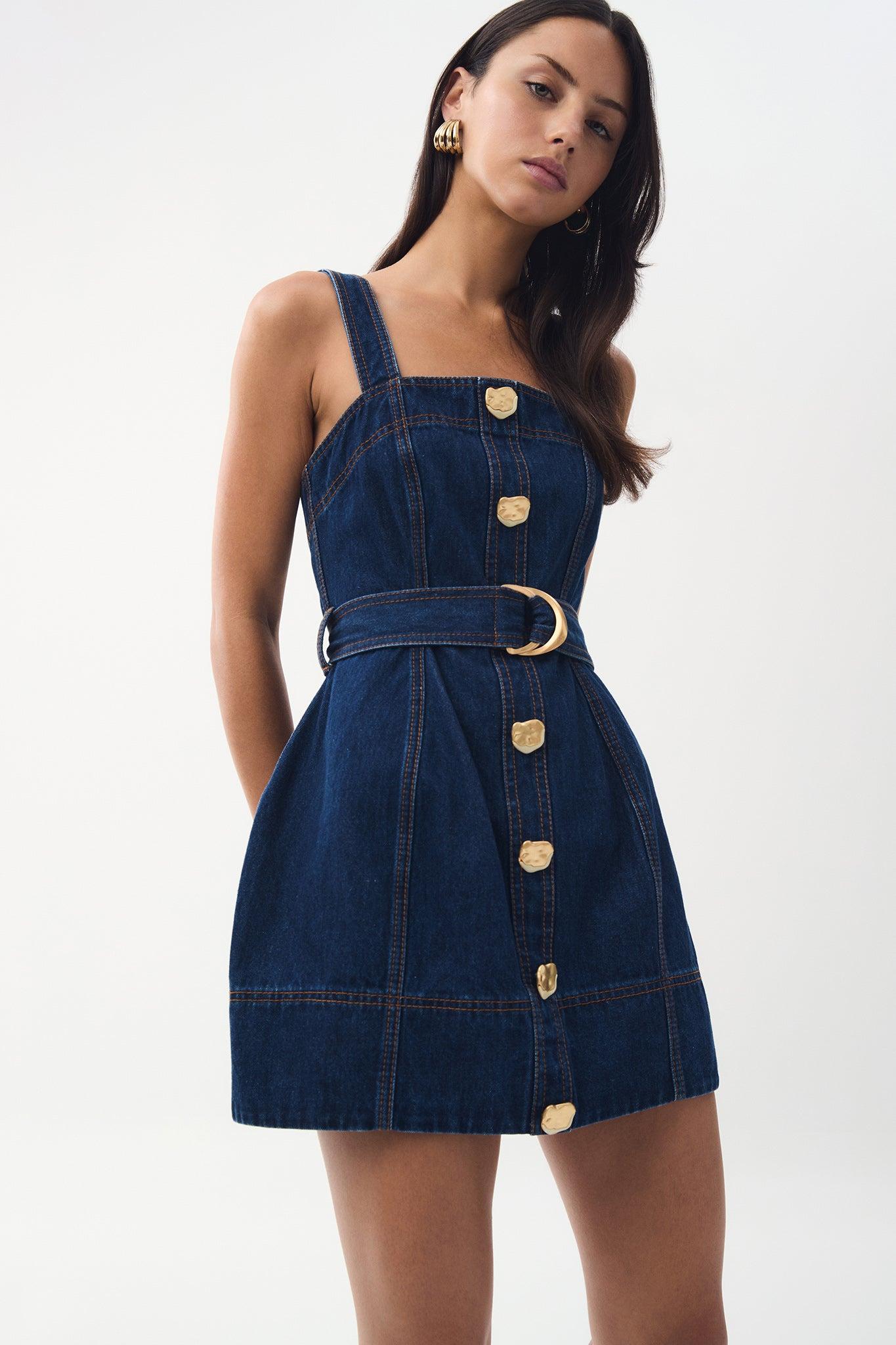 Gianna Denim Mini Dress Product Image
