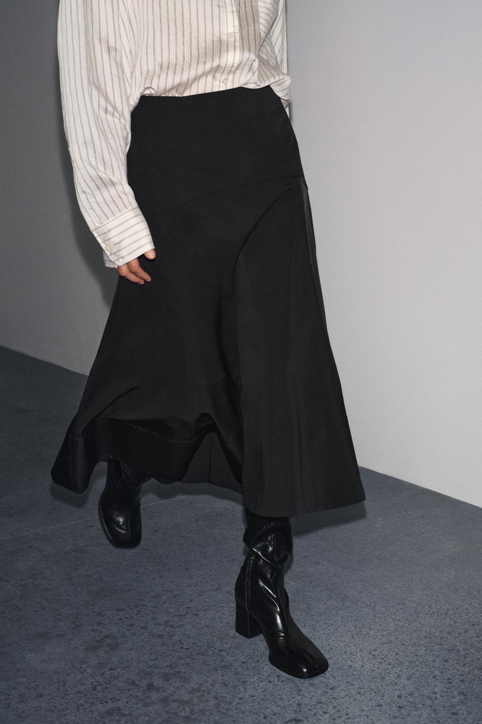 ZW COLLECTION FLARED BELT SKIRT Product Image