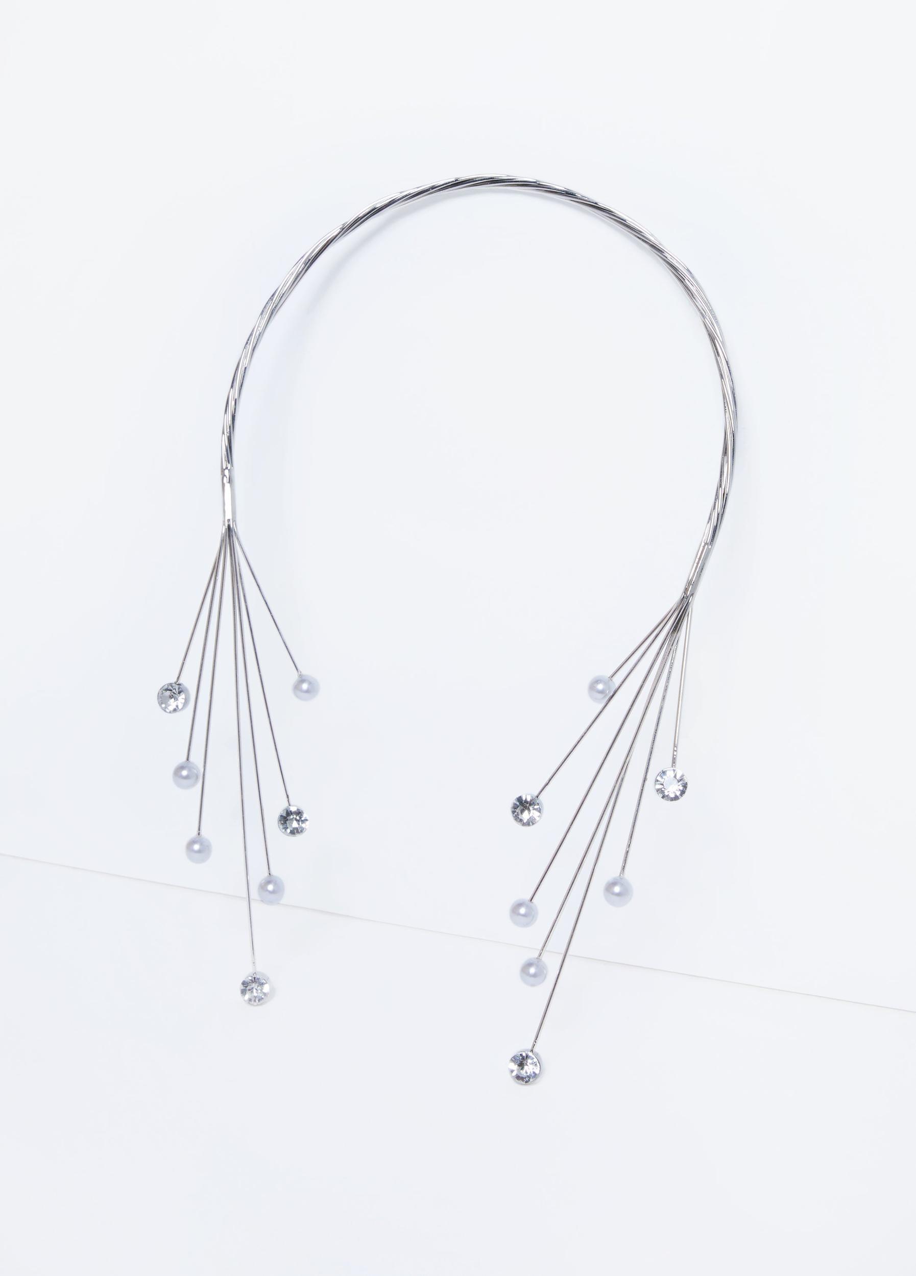 Faux Pearl & Crystal Fireworks Collar Product Image