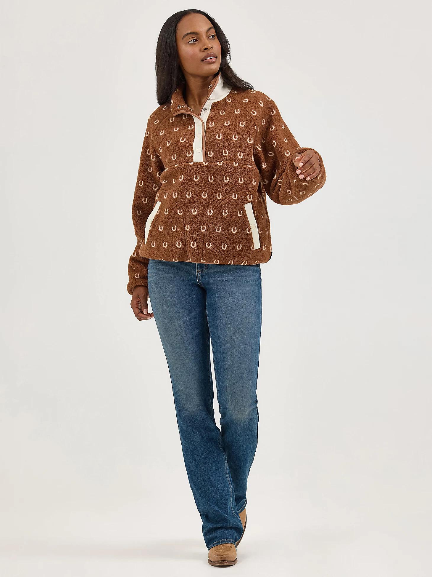 Women's Wrangler Retro® Half-Snap Sherpa Pullover Product Image