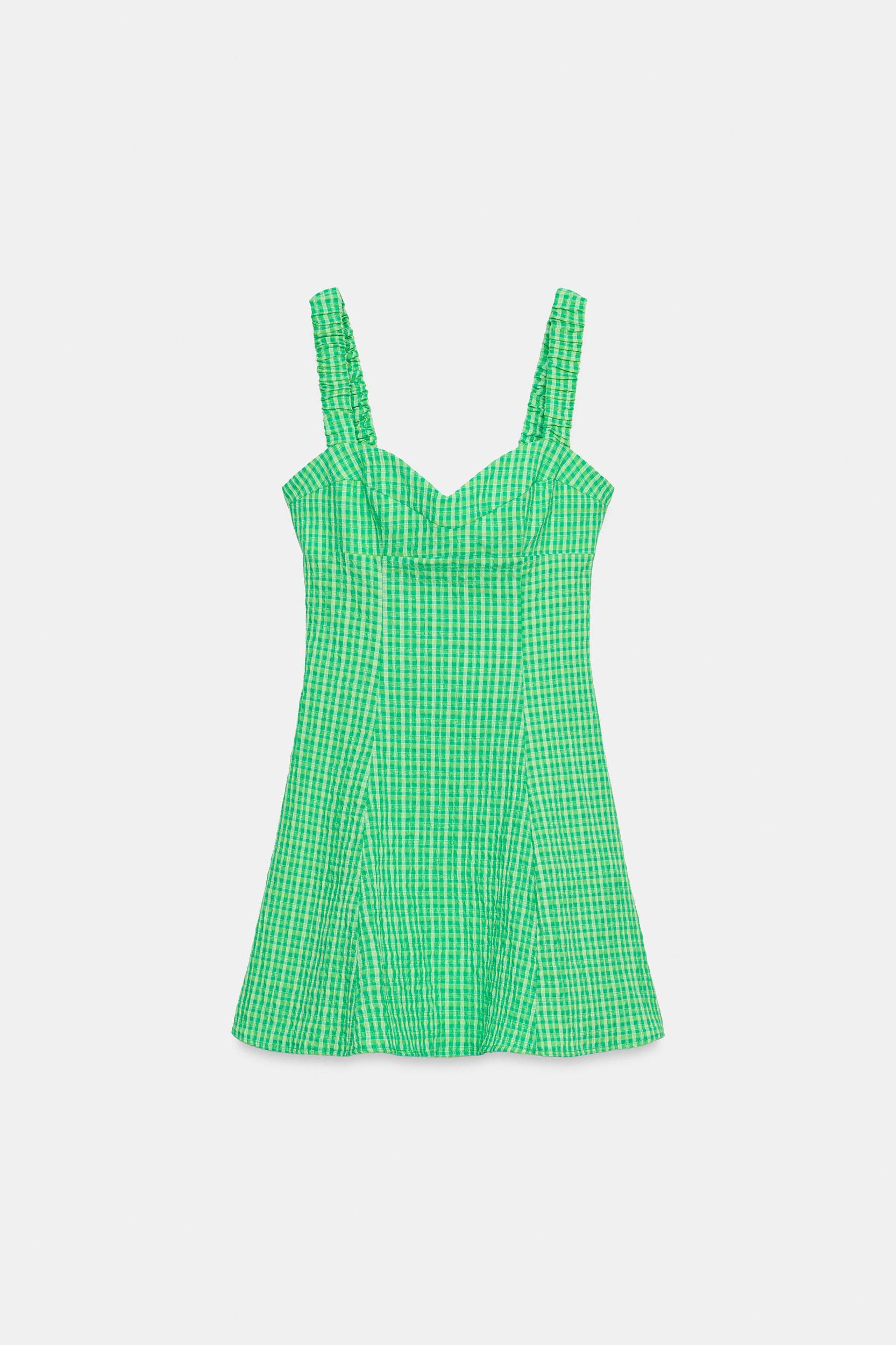GINGHAM MINI DRESS Product Image