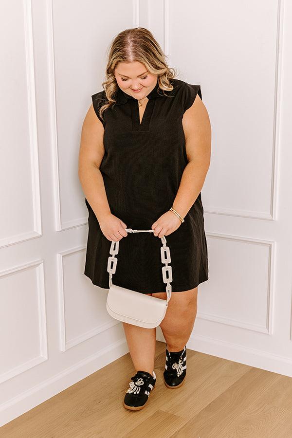 Coastal Dreamer Mini Dress in Black Curves Product Image