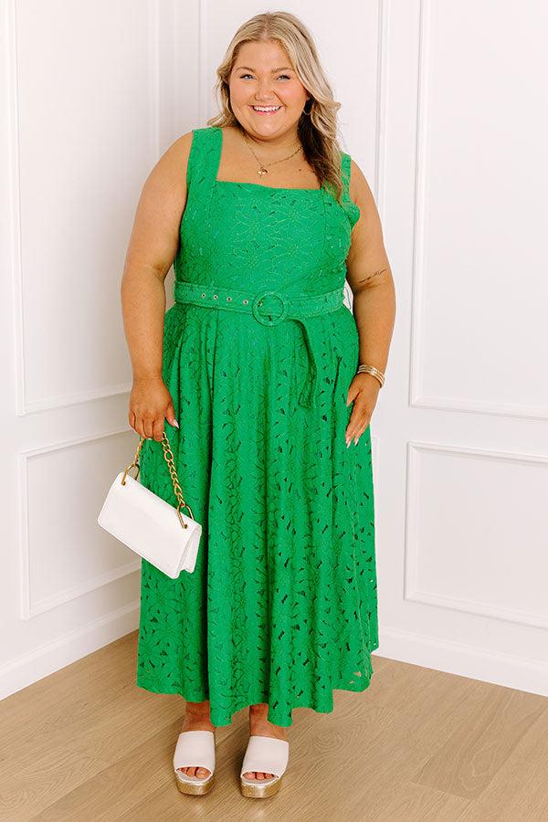 Charmed To Meet You Lace Midi Dress Curves Product Image