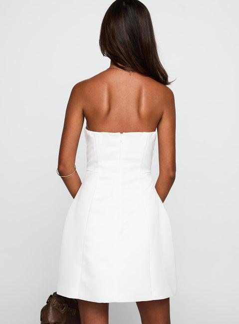 Gywneira Strapless Mini Dress White Product Image