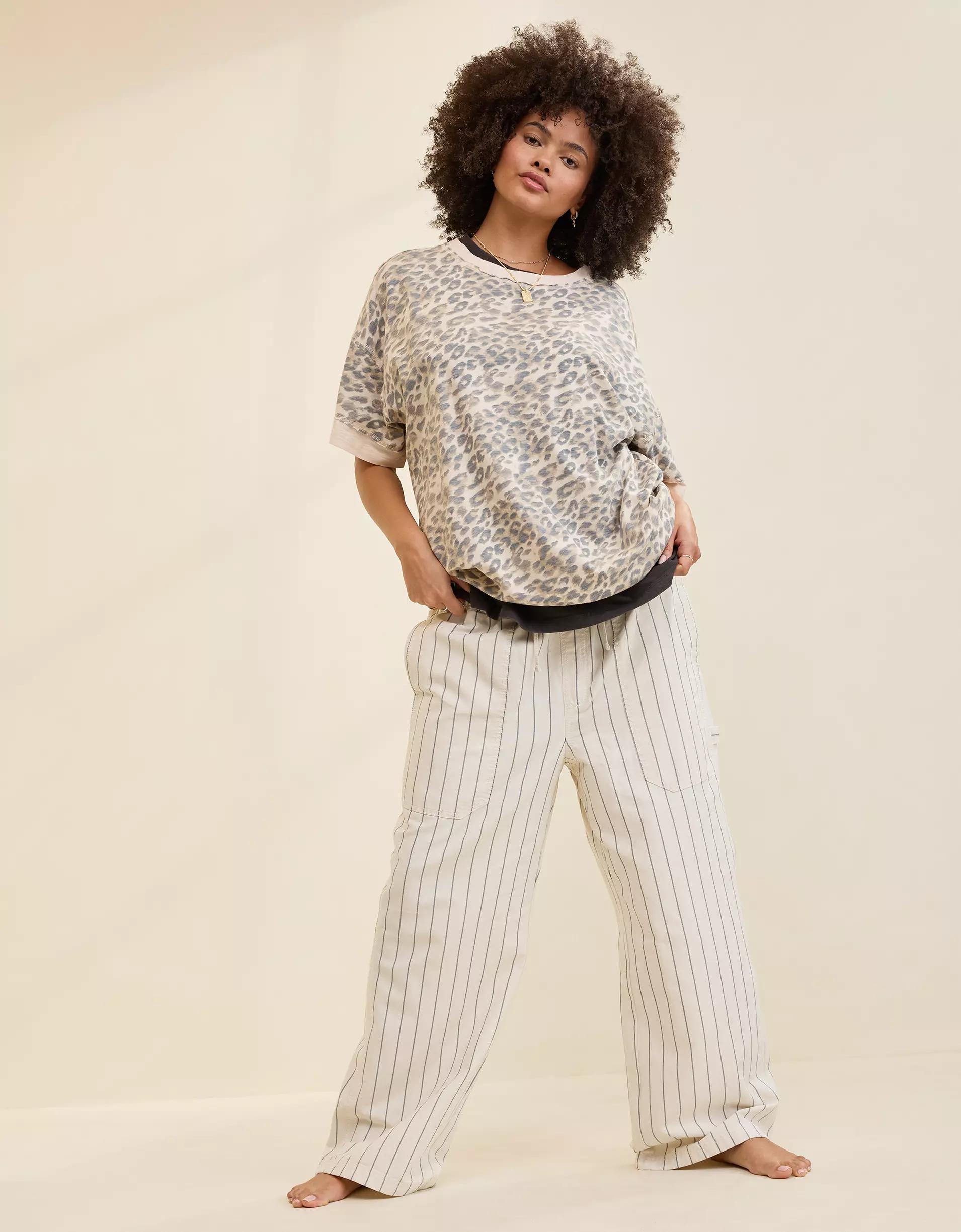 Aerie Crew Oversized Boyfriend T-Shirt Product Image