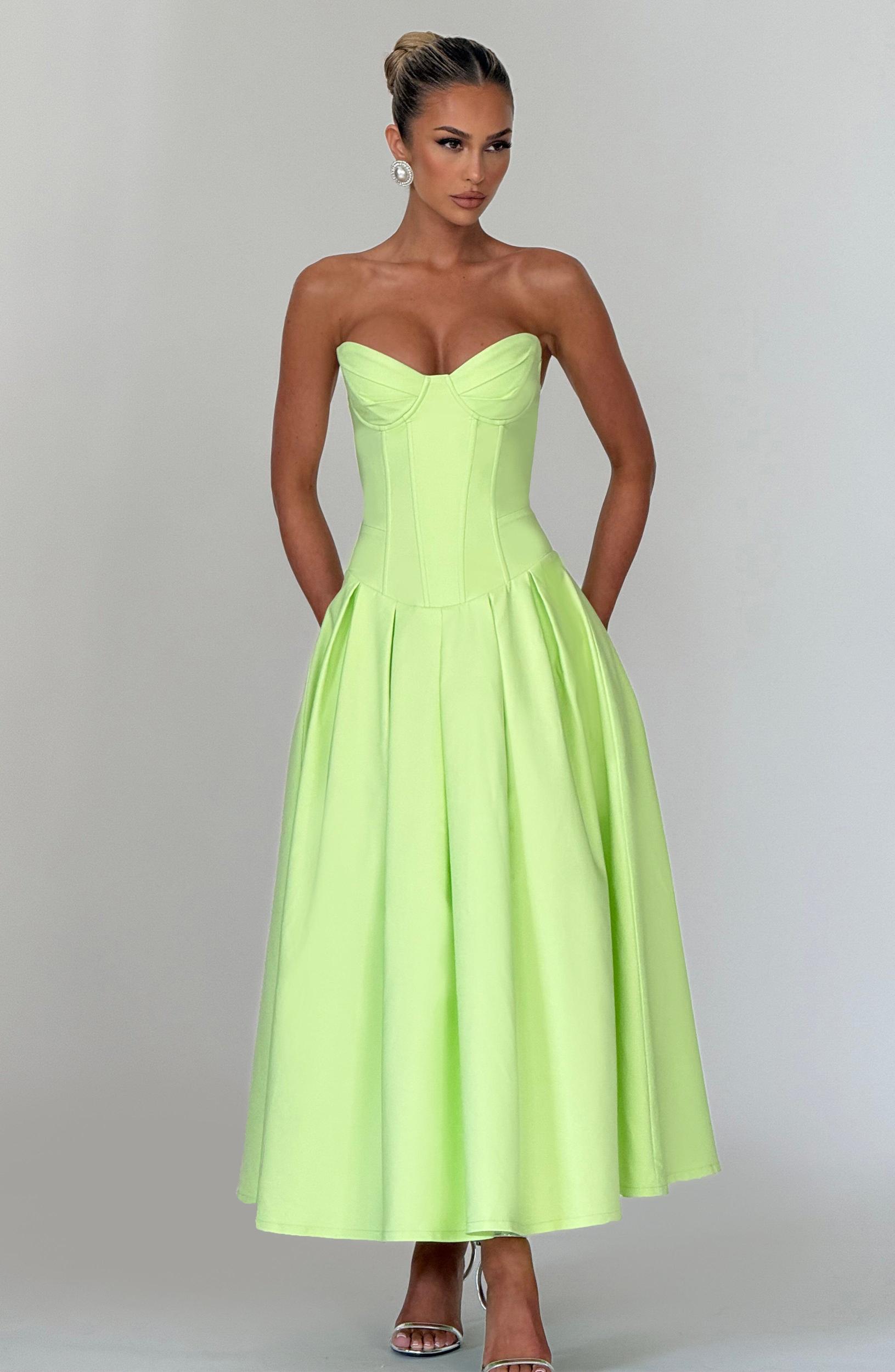 Salma Midi Dress - Lime Product Image