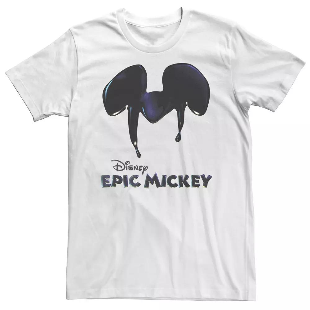 Big & Tall Disney Epic Mickey Dark Paint Drip Logo Tee, Men's,  Product Image