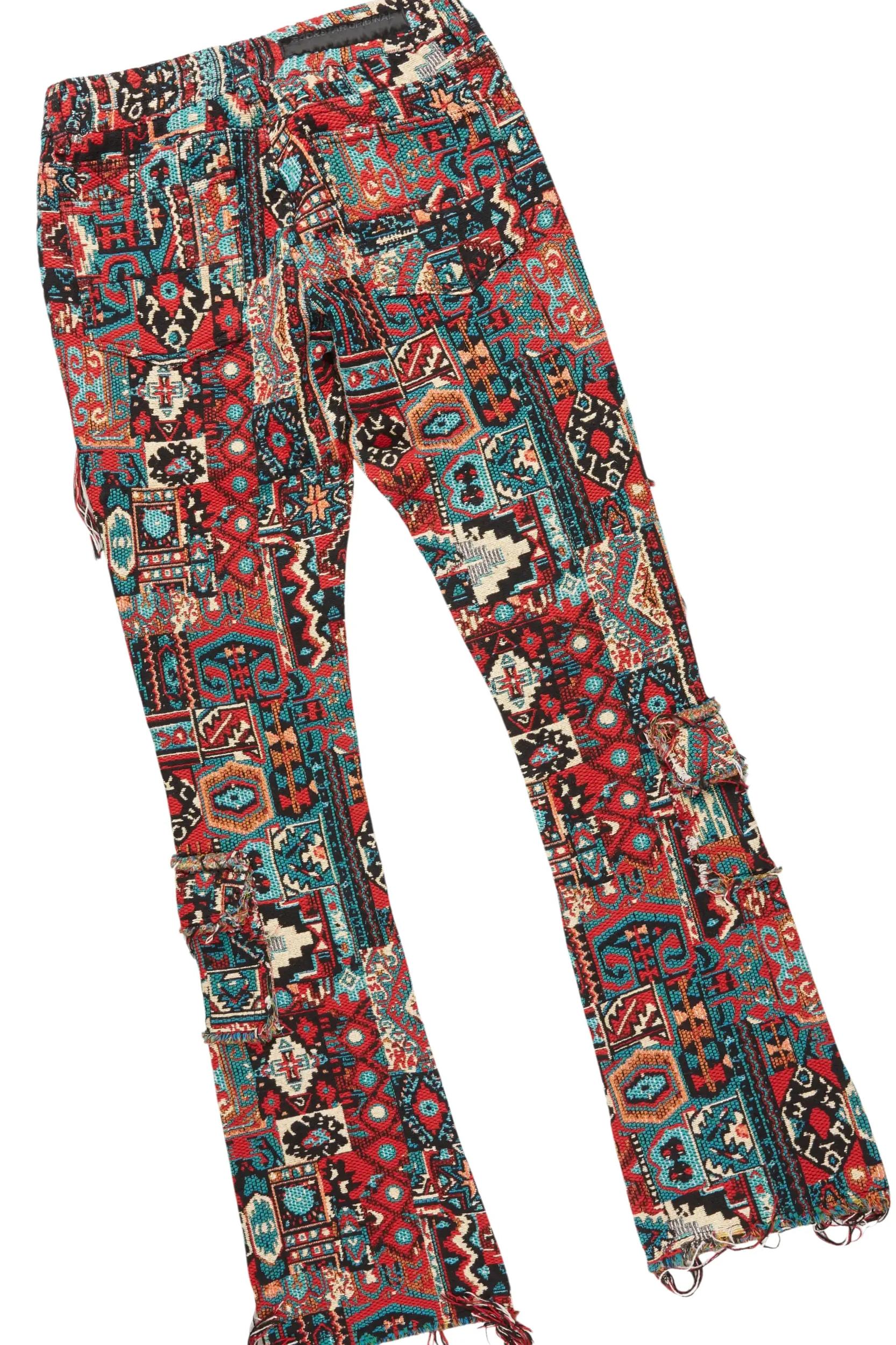 Lake White/Red T-Shirt/Tapestry Jean Bundle Male Product Image