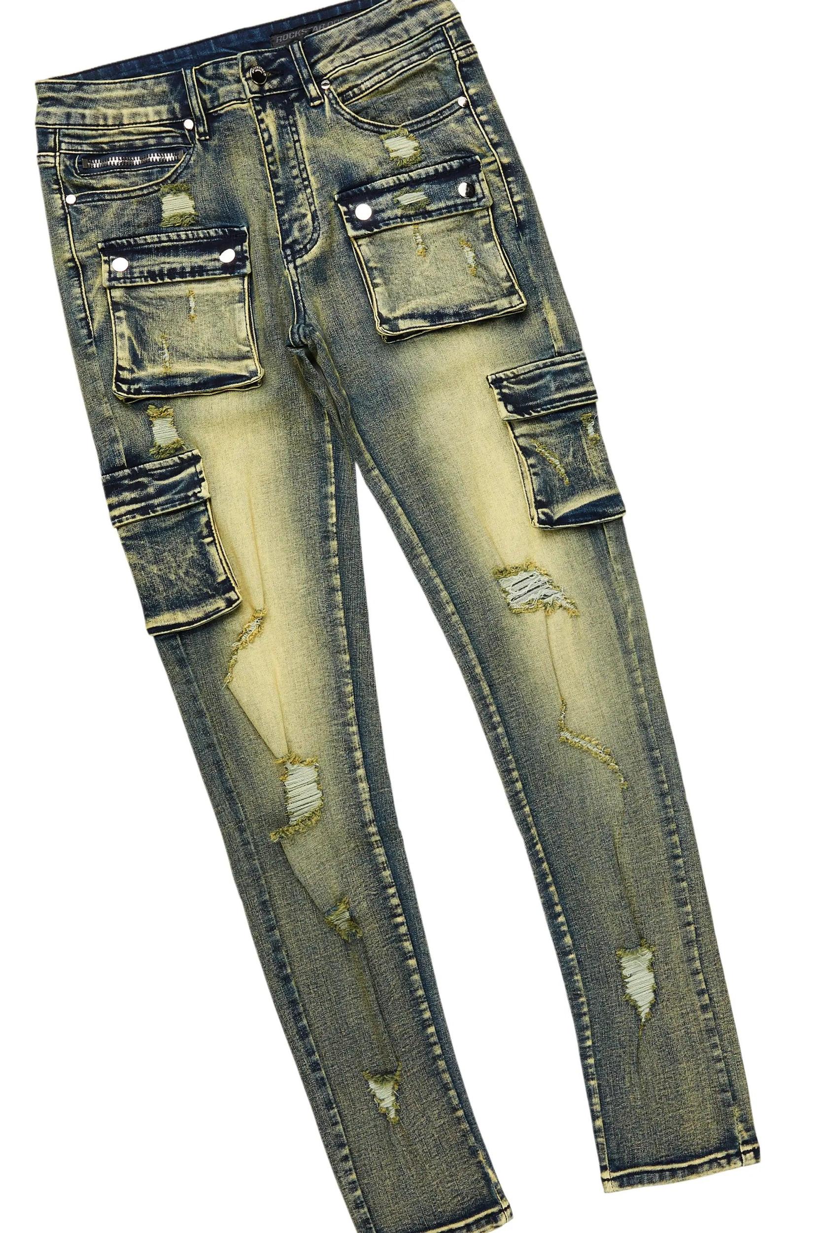 Anneso Black Hoodie/Stacked Cargo Jean Bundle Male Product Image