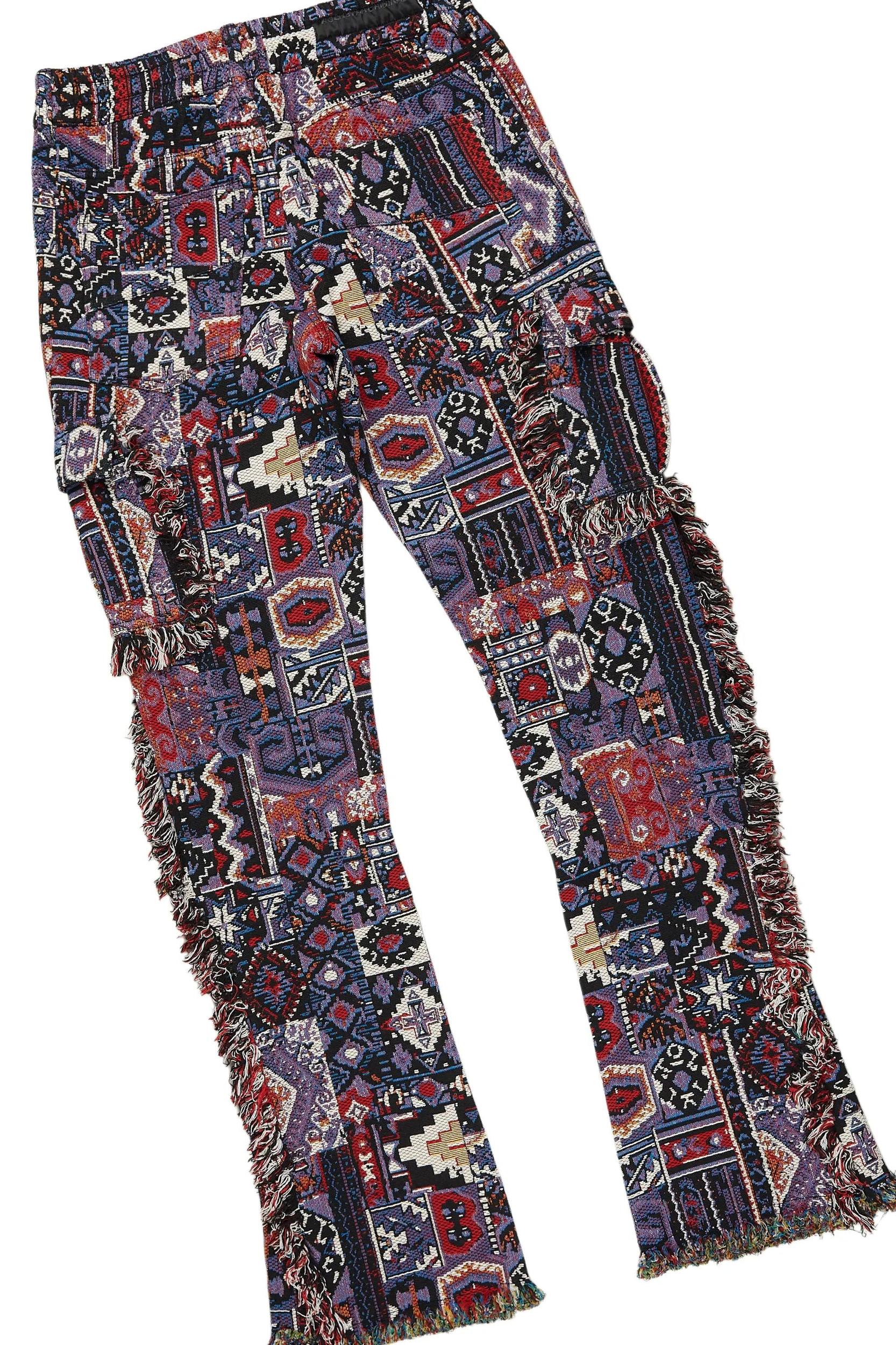 Fields Black/Purple Double Layer T-Shirt & Ayami Tapestry Jean Bundle Male Product Image