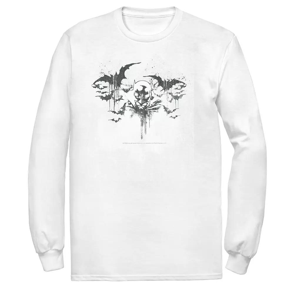 Men's DC Comics Batman Ink Bat Logo Tee, Size: XL, White Product Image