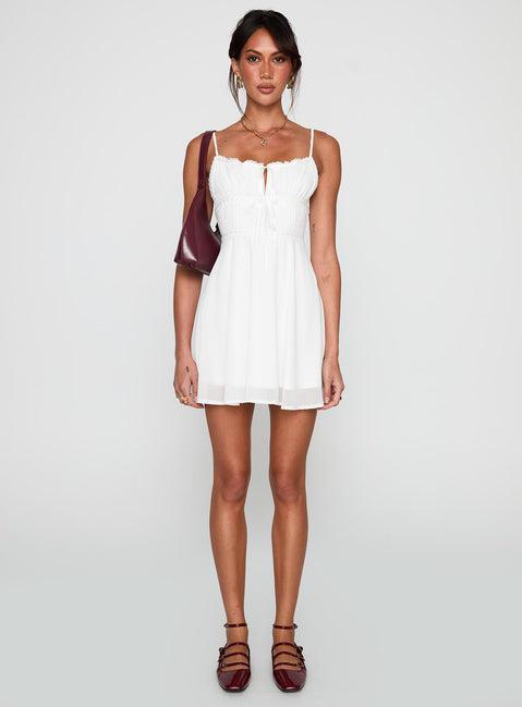 Pure Joy Mini Dress White Product Image