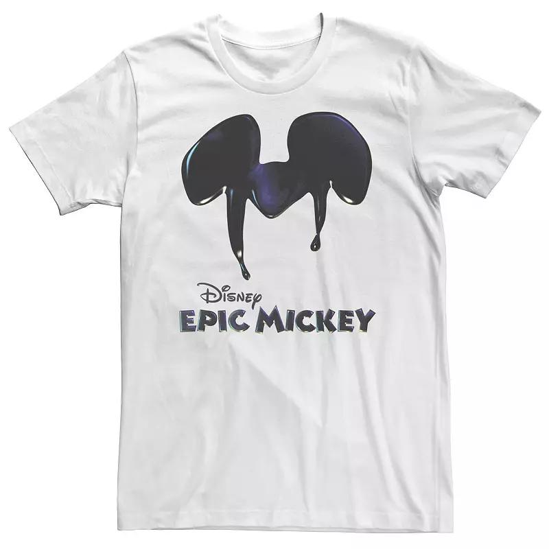Big & Tall Disney Epic Mickey Dark Paint Drip Logo Tee, Men's,  Product Image