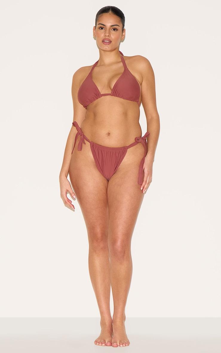 Plus Rust Basic Triangle Bikini Top Product Image