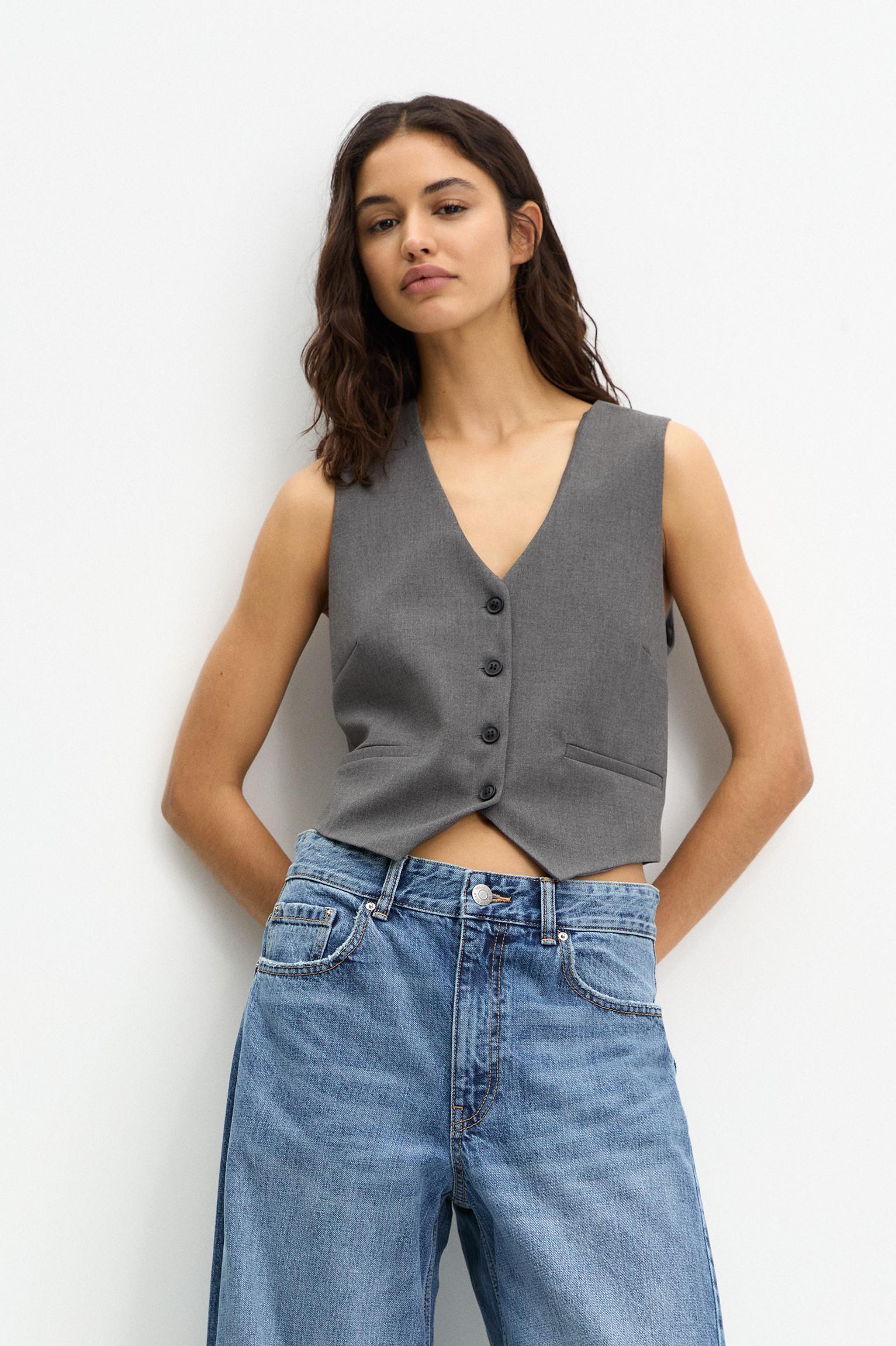 Button-up suit vest Product Image