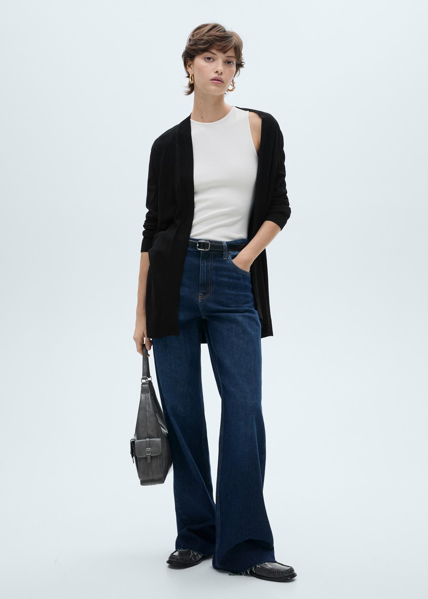 Fine-knit cardigan - Women | MANGO USA Product Image