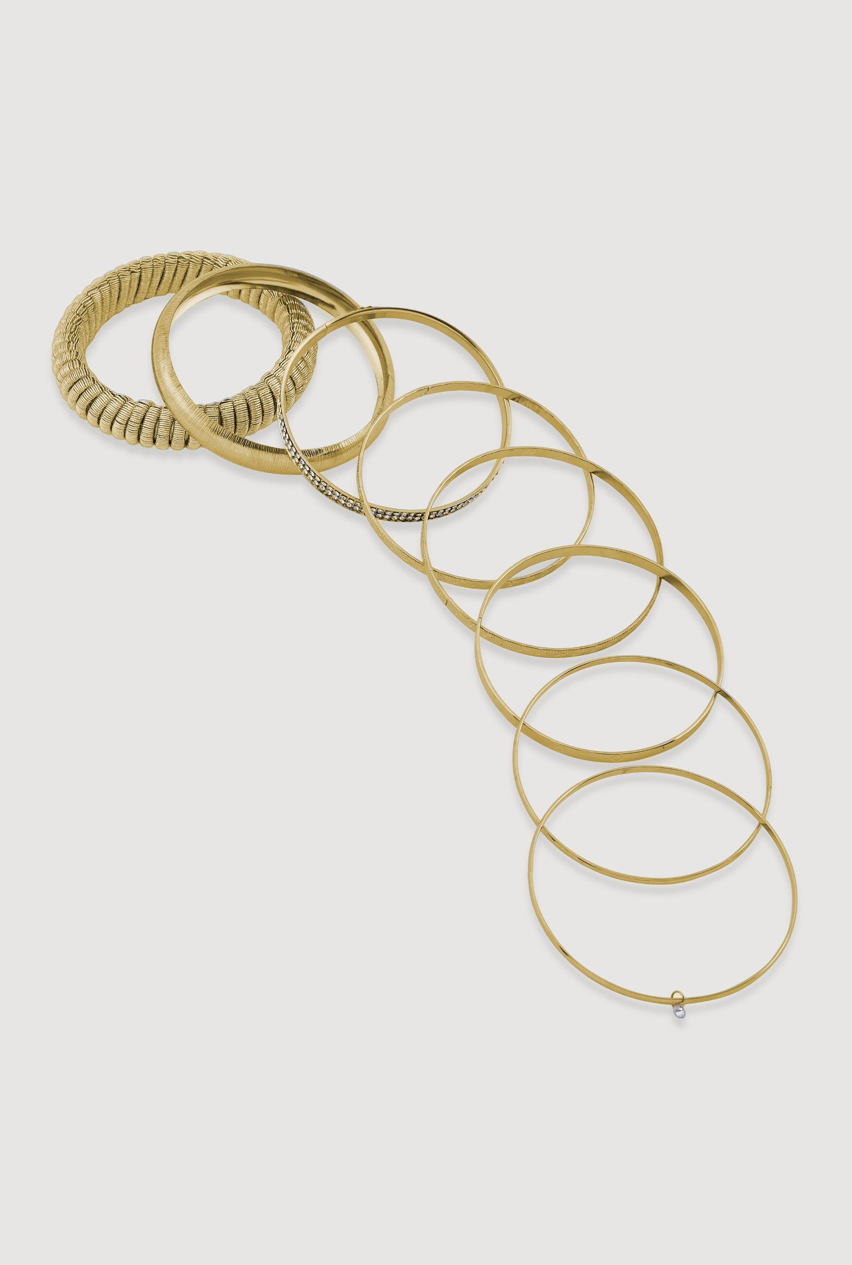 Metallic Hoop Earrings Set of 6 Male Product Image